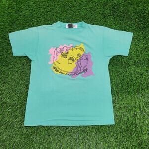 VTG 1988 Pan-Mass Challenge Tee Mens S Single Stitch USA Made Cycling Dragon